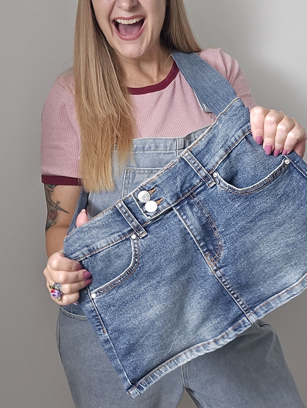 Refashioned Denim Crossbody Messenger Bag ♻️